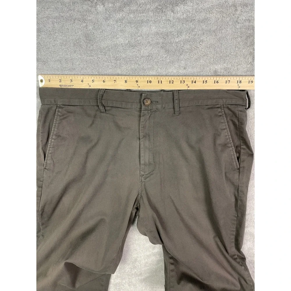 J.Crew Flex Sutton Chino Pants Mens 36x30 Brown Gray Straight Fit Cotton Stretch